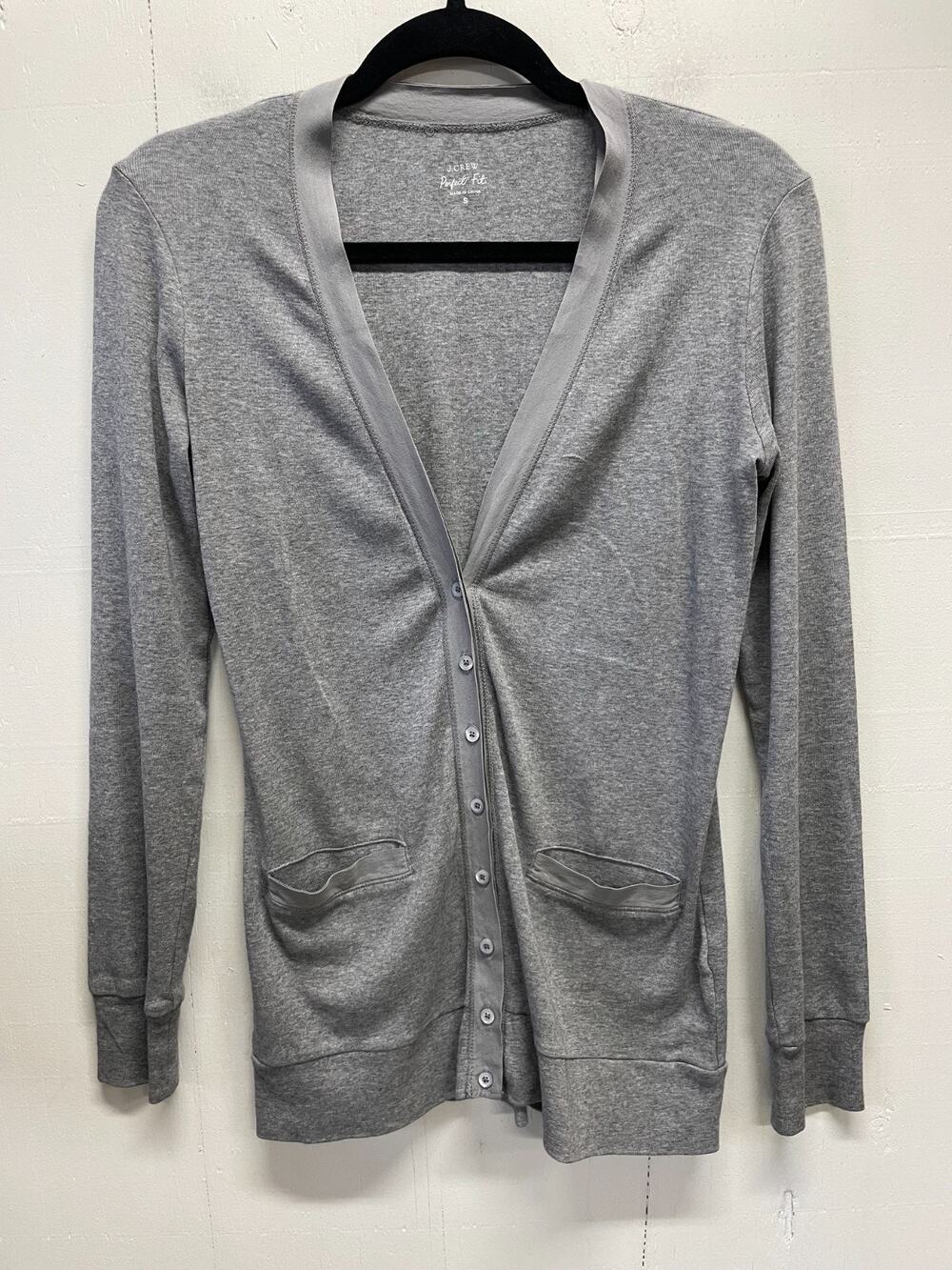 J. Crew Women's "Perfect Fit" Mixed-Tape Cardigan Lightweight Sweater Size Small
